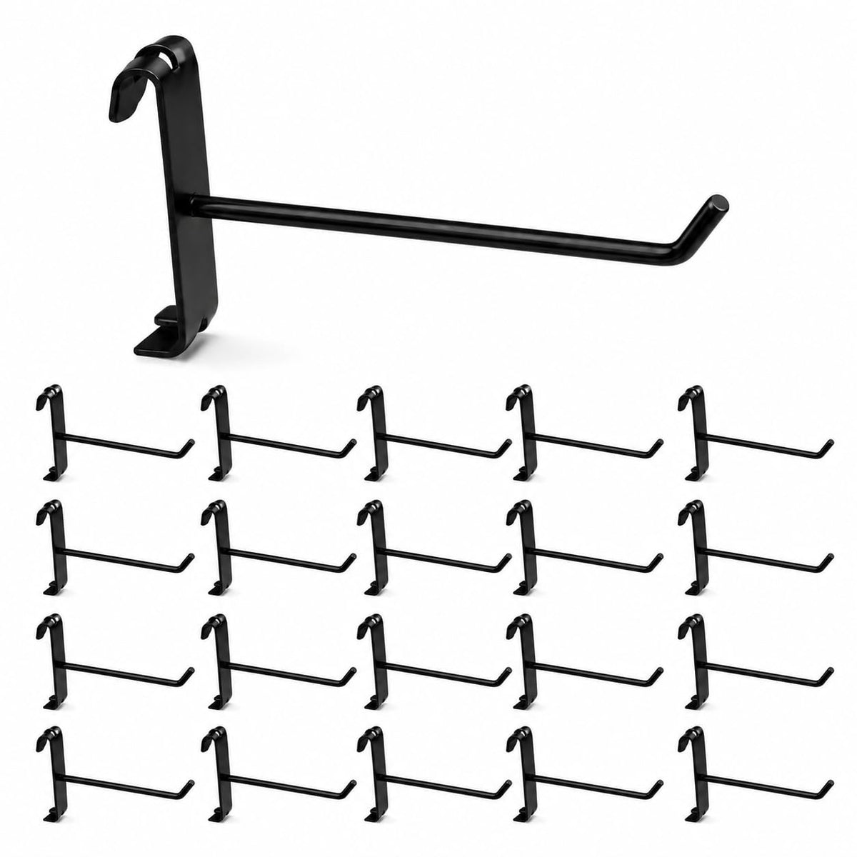 Q1 Beads Metal Gird wall Mesh/Jali Panel Hook - Black Powder Coated-Pack of 20 pcs.