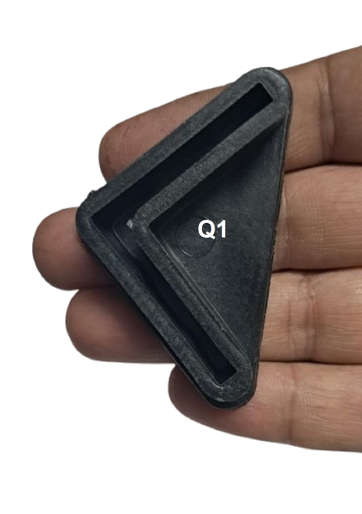 Q1 Beads 8 Pcs. 38 mm x 38 mm /1.5 inches Bush for Metal Slotted Rack Leg(Black)