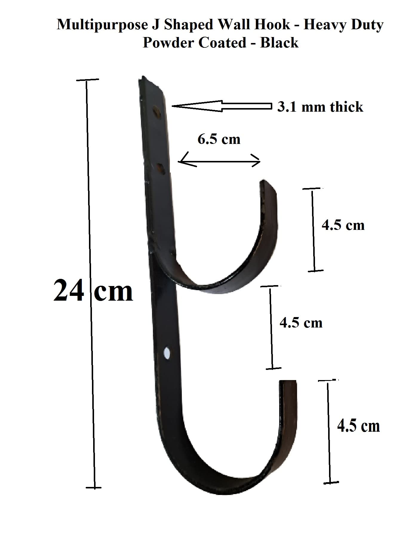 Q1 Beads 2 Pcs Wall Mount Hose Hanger - Heavy Duty Irrigation Hose Hanger Multipurpose (Powder Coated)