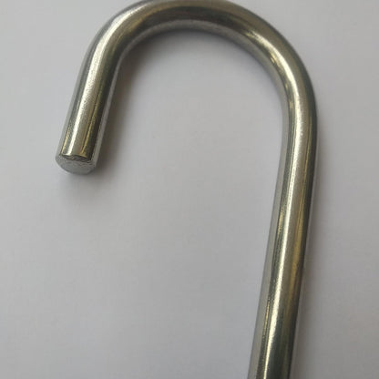 Q1 Beads 9 mm Stainless Steel 2 Pcs Jhula Rod Link Saliya with 2 Pcs S Hooks (8 mm) Heavy Duty (Chrome)