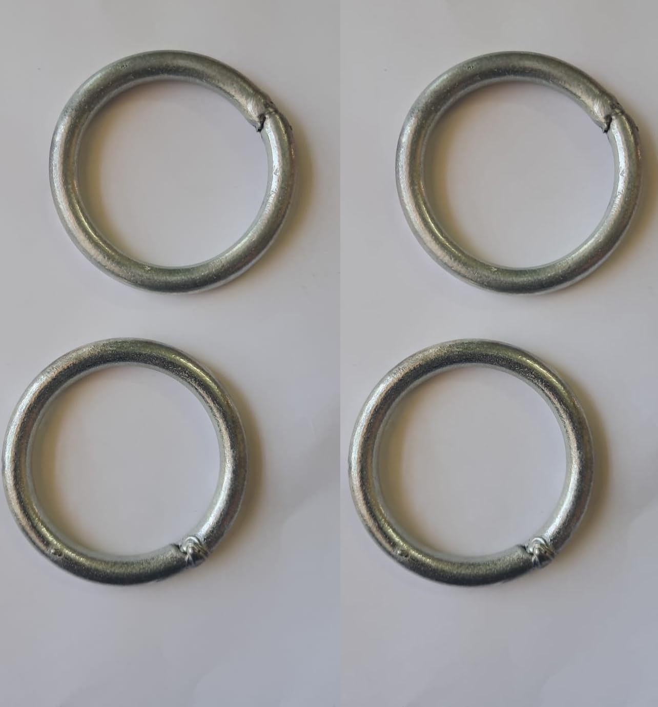 Q1 Beads 5 Pcs. Metal Ring 8 mm Thick Heavy Duty 200 Load Capacity Multipurpose for Hanging Jhula Swing Hammock Hook 1 (Silver)