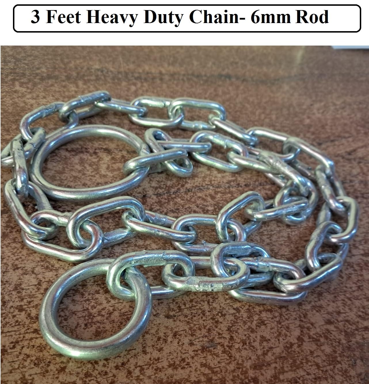 Q1 Beads 3 Feet Lock Swing Hanging Chain with 3 Pcs 9 mm S hooks Strong & Heavy Duty 200 KGS Capacity for Hammock, Swing Punching Bag Extension Chain, Hanging Chair, Aerial Yoga (Silver)