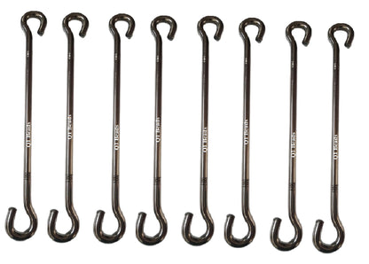 Q1 Beads 9 mm Stainless Steel 8 Pcs Jhula Rod Link Saliya 200 kgs Capacity,Heavy Duty for Hanging Swing, Porch,Hammock,Indoor Outdoor uses (Chrome)