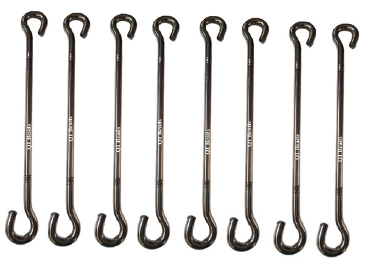 Q1 Beads 9 mm Stainless Steel 8 Pcs Jhula Rod Link Saliya 200 kgs Capacity,Heavy Duty for Hanging Swing, Porch,Hammock,Indoor Outdoor uses (Chrome)