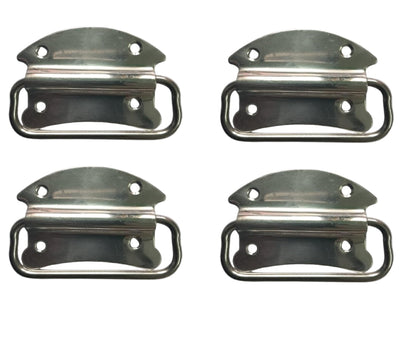 Q1 Beads 4 Pcs. Stainless Steel 3 Inch(9 cm x 6 cm) Cabinet Chest Pull Handle Drawer Handle Kadi for Furniture Bed Storage Box Drawer & Door -4 Pack (Chrome)