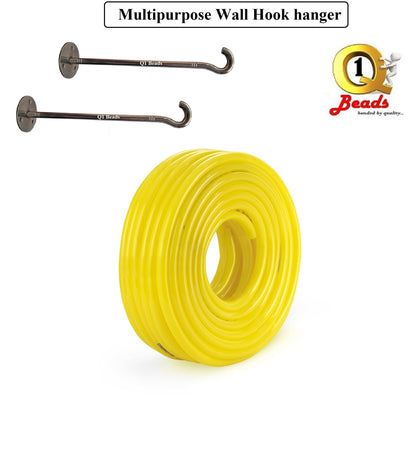 Q1 Beads 2 Pack Stainless Steel Multi use Hanger for Clothes,Plant Hanging Baskets,Hose Wall Hooks for Hanging Bird Feeder(Chrome)