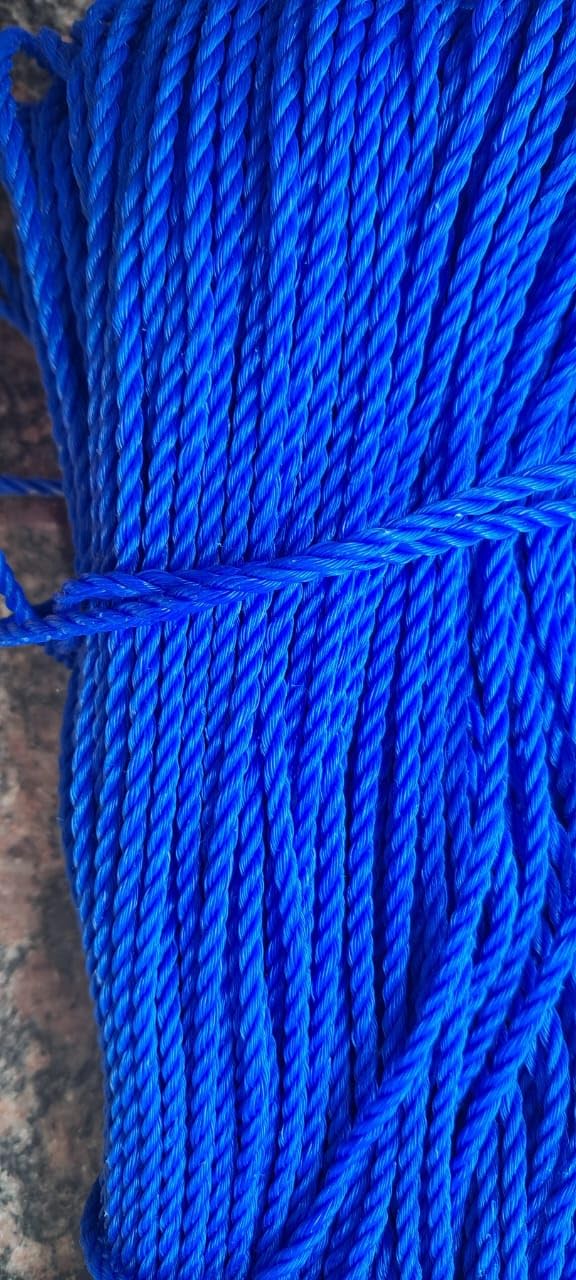 Q1 Beads 75 Meters Nylon 3 mm Clothesline for Drying Clothes Rope for Hanging Clothes in Balcony (Blue)-Pack of 1