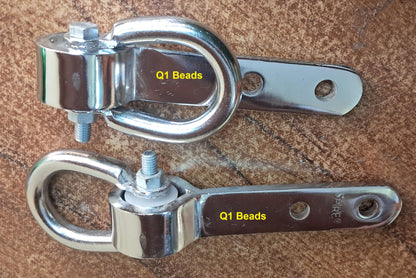 Q1 Beads Steel Bearing Kada Hook Super Strong 900 Kgs Load Capacity Hanger for Swing, Hammock, Jhula -2 Pack