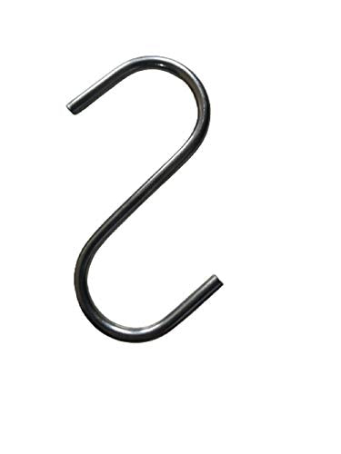 Q1 Beads Stainless Steel 3" inch S Hooks for Hanging - Pack of 12 Pcs, Chrome