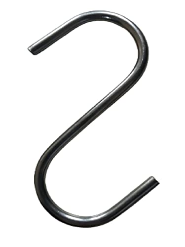 Q1 Beads Pure Stainless Steel S Hooks S-Shaped 3 Inches Hanger for Kitchen/Hanging Pots/Bathroom/Outdoor (Silver , 3 inches , 24 Pieces )