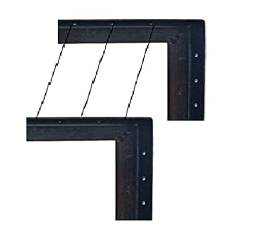 Q1 Beads 2 Pack 200 mm Metal Heavy Duty 300 kgs Capacity Wall Mount Angle Bracket L Bracket Industrial Grade for Drying Clothes ,Wall Shelf, Shop, Showroom, Rack - Multipurpose (8 x 8 inches , Powder Coated)