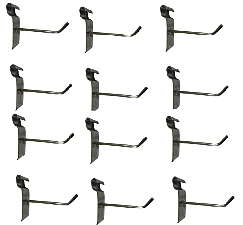 Q1 Beads 12 Pcs 8" Stainless Steel Gridwall Display Hook Hanger for Grid Shelf Hook Grid Panel Hooks, Showroom, Mobile Shop (8 Inch) Pack of 12