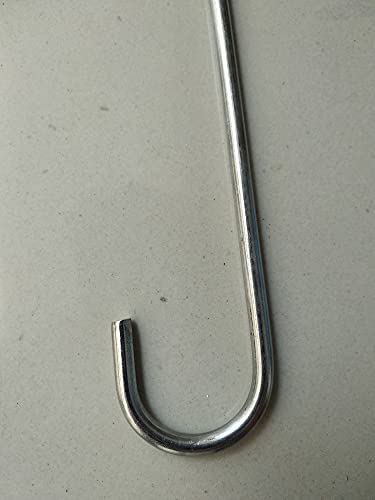 Q1 Beads 6 Pcs S Hooks 17" Made in 5 mm SS Rod S Hooks for Kitchen Cutlery Hanging , Balcony,Bathroom,Shop,Showroom Hanging Plant,Storage Room ,Office ,Pans ,Tree Branch Hooks,Closet,Garden,Flower Basket,Pergola,Pan, Pot,Coat,Bag