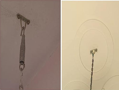 Q1 Beads 1 Pack Swing Jhula D Hook Kada Ceiling Hook wiith 4 Inch Pin Fasteners(2 Nos.) - Heavy Duty(Golden)