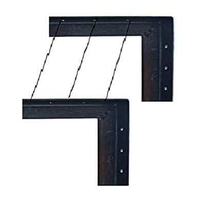 Q1 Beads Metal Heavy Duty Wall Mount Cloth Dryer Angles Bracket/Hanger Stand (1 Set, Black, 200 mm)