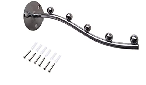 Q1 Beads Stainless Steel Wall Mount Hook Hanger for Clothe, Showroom Shop, Supermarket, Wardrobe 1 pc