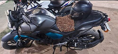 Q1 Beads Universal Fit BSC Wooden Beads Bike Seat Cover Cushion for All the Brand's Bike (Coffee)