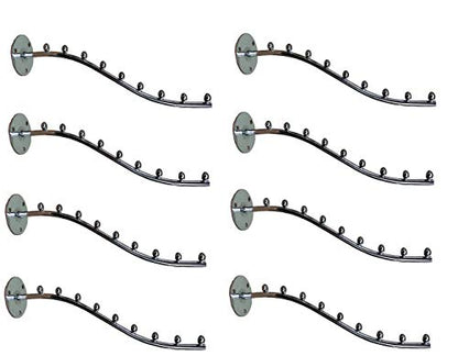 Q1 Beads 9 Ball Wall Drope Hanger for Cloth & Multipurpose- Metal Pack of 8 - Clothes Hanger Heavy Duty Drying Rack Wall Mount