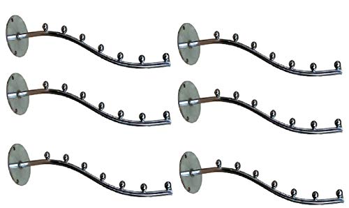 Q1 Beads 12 Ball Pin Metal Hooks Wall Drop Hanger - Pack of 2