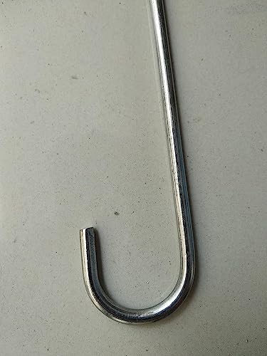 Q1 Beads Stainless Steel S Shaped Hook Made in 5 mm Rod Extension Hook (17 Inch, Chrome, 6 Pcs)