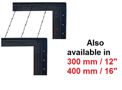 Q1 Beads 2 Pack 200 mm Metal Heavy Duty 300 kgs Capacity Wall Mount Angle Bracket L Bracket Industrial Grade for Drying Clothes ,Wall Shelf, Shop, Showroom, Rack - Multipurpose (8 x 8 inches , Powder Coated)