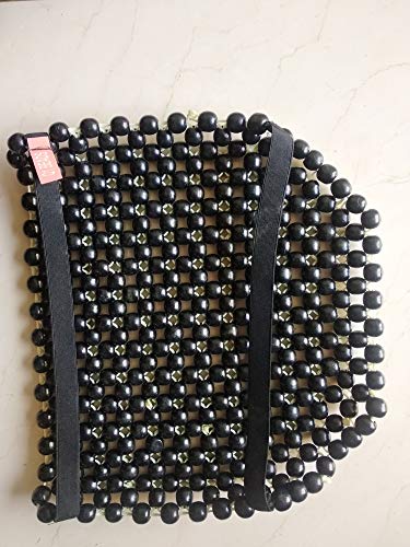 Q1 Beads Acupuncture Design Wooden Beads Bike Seat Cover Cushion for all Brand's Bike Universal Fit (Black)