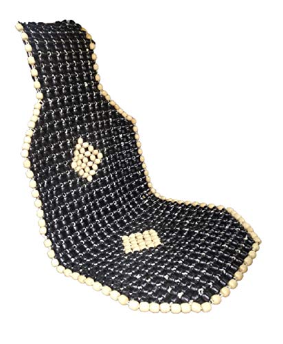 Q1 Beads LDxBlack Wooden beads car seat cover Black colour  suitable for Chair & all the car seat having detachable headrest (1 Pack)