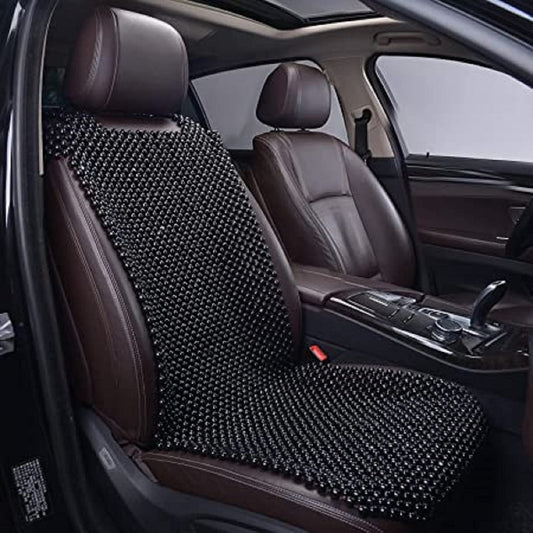 Q1 Beads XXLBlack Wooden Beads Seat Cushion Acupuncture Design for Car/Chair (Universal Fit,1 Pc)